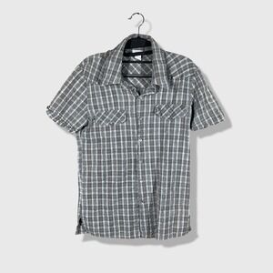 Clone USA Plaid‎ Button Down Shirt Womens Medium Brown Western Cowgirl Coastal